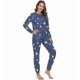thumbnail image 1 of 2026 Womens Pajama Set Long Sleeve Sleepwear Star Print Nightwear, 1 of 5
