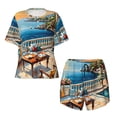 thumbnail image 4 of Lsque Coastal Style Garden Villa Women's Short-Sleeved Pajama Set - 2 Piece Soft and Lightweight Sleepwear Set-3X-Large, 4 of 9