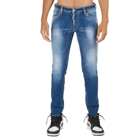 DSquared2 Mens Cropped Slim Jeans