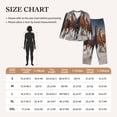 thumbnail image 4 of Pofeuu Running Horses Print Womens Pajamas Set Long Sleeve Sleepwear Button Down Nightwear Soft Pj Lounge Sets Button Down Pajamas Women-Large, 4 of 7