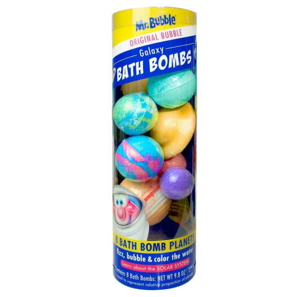 Bath Bombs Mr. Bubble Galaxy Set 8 Planets con aroma a chicle