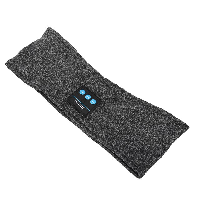 Bandeau Sport, Bandeau de Sommeil Extensible Gris Musique Protection de Réduction de la Lumière pour la Forme Physique