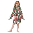 thumbnail image 6 of FORMRS Kids Bathrobe Unisex Hooded Robe Toddler Pajamas Sleepwear, Size 7-9T, Red Apple Pattern, 6 of 7