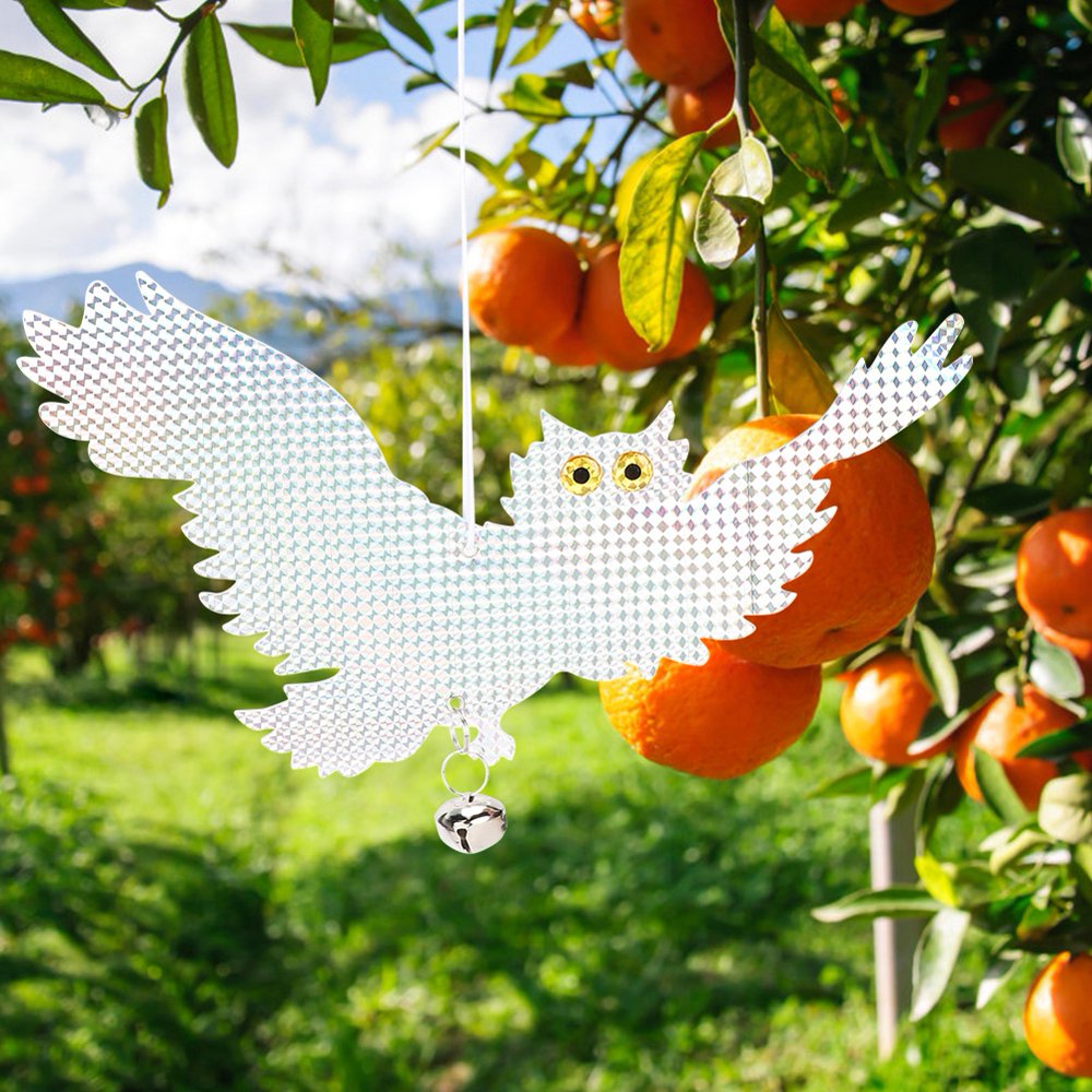 YLSHRF Bird Repellent,Reflective Repel,Owl Shape Bird Repellent Hanging