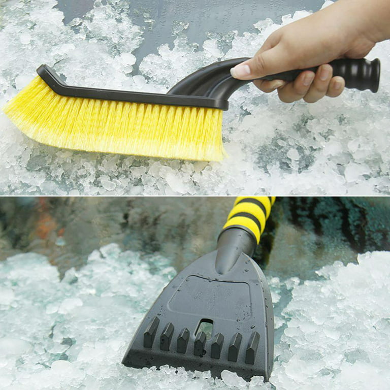 Topumt Snow Scraper Snow Broom 2 in 1 Car Snow Brush Shovel Winter  Telescopic Snow Shovel Clean Tools 