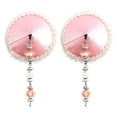 thumbnail image 2 of Entrenue Pink Satin Beaded Nipple Covers, 2 of 6
