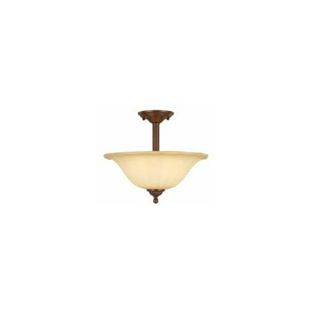 Madrid 2-Light Semi-Flush Mount Ceiling Fixture, Antique Bronze
