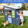 thumbnail image 4 of COCLUB Outdoor Tool Shed Playhouse for Kids, Wooden Workshop Playhouse w/ Workbench, Tools & Storage Accessories, STEM Educational Outdoor Toys Gift for Boys Girls Ages 3-8, 4 of 8