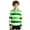 Green, variant on Boys Long Sleeve Shirts Cotton V Neck Lapel Qaarter Zip Striped T Shirts Classic Summer School Uniform Tops Age 3-15Years