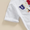 thumbnail image 6 of Bagilaanoe 4th of July Newborn Baby Boy Girl Rompers Star Embroidery Short Sleeve Bodysuit 3M 6M 12M 18M Infant One Piece Short Jumpsuit for Independence Day, 6 of 7