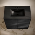 thumbnail image 5 of St. Tropez 36" Freestanding Bathroom Vanity in Black Oak with Black 3-Hole Widespread Sink Top, 5 of 7