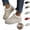 Beige, variant on Mfakffe Womens Winter Ankle Boots Lace Up Round Toe Warm Flat Shoes Cozy Cold Weather Casual Non Slip Snow Booties