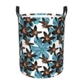 thumbnail image 2 of Uemuo Lilies Flowers Pattern Circular Laundry Hamper Basket with handles,Collapsible laundry basket,Large capacity laundry hamper,Laundry Organizer-, 2 of 8