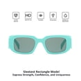 thumbnail image 4 of Caja de gafas de sol con personalidad, gafas cuadradas con borde cortado de plástico, gafas de sol de pierna ancha con personalidad, 4 of 6