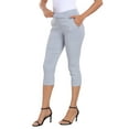 thumbnail image 5 of HDE Women's Pull On Capri 19" Inseam Cropped Pants with Pockets Cool Gray XL, 5 of 6
