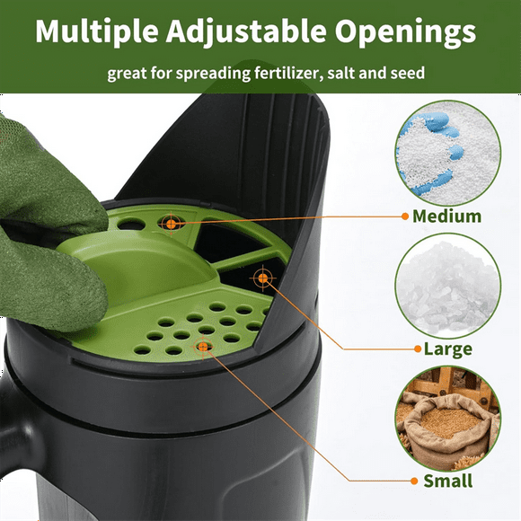 Seed Spreader Hand Held, Hand Spreader Lawn and Garden