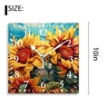 thumbnail image 2 of 10 Inch Wall Clock Battery Operated Silent Clock Decorative for Office, Kitchen, Outdoor, Living RoomSunflower Closeup Flower Floral Exquisite, 2 of 4