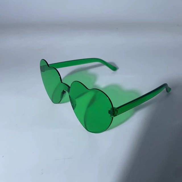 Gafas de sol transparentes de gelatina de color love para hombres y mujeres, gafas de sol con forma de corazón de melocotón, gafas de sol con forma de corazón