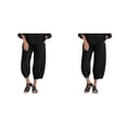 thumbnail image 2 of Pantalones sueltos Qarigey de poliéster cintura elástica para mujer casuales Type6 NO6, 2 of 6