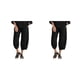 thumbnail image 3 of Minnieouse Pantalones transpirables de algodón y lino con cintura elástica para informal, pantalones holgados para mujer, camisetas anchas sin Type9 NO9, 3 of 6