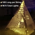 thumbnail image 4 of 96ft(16ft x 6) Indoor Outdoor Fairy String Light 300 LED Battery Operated Waterproof -Warm White, 4 of 9