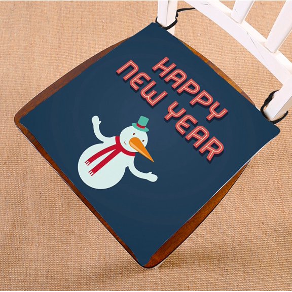 ZKGK Winter Snowman Seat Pad Seat Cushion Chair Cushion Floor Cushion Two Sides 16x16 Inches