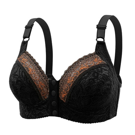 Clearance Staron Women s Bras Front Closure No Underwire Bras Comfortable Wireless Bras Stretch Front Button Bra Front Close Bras