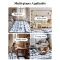 thumbnail image 6 of Bohemia Area Rug for Bedroom 5x7 Ft Blue Abstract Retro Striped Pattern Ethnic Style Super Soft fuzzy Throw Rug Non-Slip Fluffy Plush Indoor Floor Carpet for Living Room Nursery Home Decor, 6 of 8