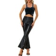 thumbnail image 2 of INSPIRE CHIC Women's Strappy Crop Tank Tops Sparkle Deep V Sleeveless Top XL Dark Blue, 2 of 6
