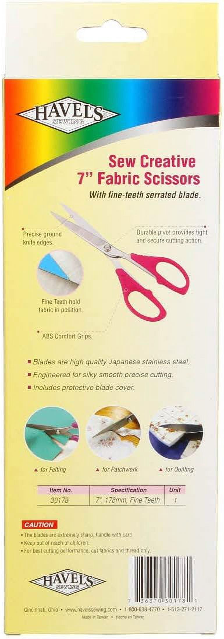 Havel's Sew Creative Serrated Fabric Scissors-7"