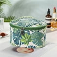 thumbnail image 2 of Large Capacity Makeup Bag, Tropical Canvas Cosmetic Pouch, Travel Toiletries Storage Purse for Women, Cotton Fabric Washbag, Creative Print, Lightweight and Portable, 2 of 3