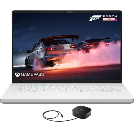 ASUS ROG Zephyrus G14 Gaming/Entertainment Laptop (AMD Ryzen 7 7735HS 8-Core, 14.0in 165 Hz Wide QXGA (2560x1600), GeForce RTX 4050, Win 11 Pro) with G2 Universal Dock