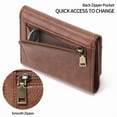 thumbnail image 4 of GAEKEAO Wallets for Women Small RFID Blocking Leather Trifold Ladies Wallets Credit Card Holder with Zipper Coin Pocket, 4 of 9