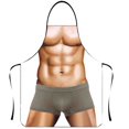 thumbnail image 1 of Delantal divertido ZTGD con personalidad, novedoso, imagen clara y real, sin mangas, con correa, impermeable, de poliéster, para hombre musculoso, delantal de cocina, suministros para el hogar, 1 of 5