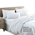 thumbnail image 2 of 6 Piece King Size Microfiber Fabric Sheet Set with Pocket, White, 2 of 2