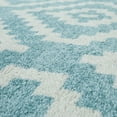 thumbnail image 2 of Modern Low-Pile Rug Geometric Moroccan Design in Pastel Colors in Blue - 5'3" x 7'3" (5'x7'), 2 of 5