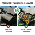 thumbnail image 4 of Golf Cart Seat Covers for 2 Seater,Sunflower Black Retro Microfiber Cart Seat Towel Blanket,Spring Summer Flowers Botanical Absorbent Breathable Non Slip Bench Seats Protector for Golf Course 51"x31", 4 of 9