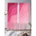 thumbnail image 3 of Sheer Curtains 84 Inches Long, Modern Geometric Abstract Aesthetic Cream Light Filtering Window Curtains for Living Room, Valentines Pink Ombre Rod Pocket Voile Sheer Drapes, 52"W x 84"L, 2 Panels, 3 of 9