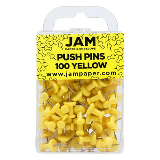 Jam Paper Push Pins, Red Pushpins, 100/Pack