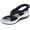 Navy, variant on Womens Orthopedic Sandals Platform Heel Open Toe Beach Sandals Casual Non Slip Ankle Strap Slippers with Arch Support Summer Travel Shoes