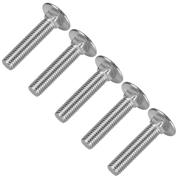 Unique Bargains Carriage Bolts, Neck Carriage Bolt, Round Head, Square Neck, Stainless Steel M10x45mm 5 pcs