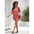 thumbnail image 3 of Women Beach Cover Shirt Button Up Shirt Summer Top Long Sleeved Bikini Swimsuit Top, 3 of 3
