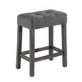 thumbnail image 3 of Elva 4 Piece Counter Height Table Set, Deep Tufted Stools, Gray- Saltoro Sherpi, 3 of 6