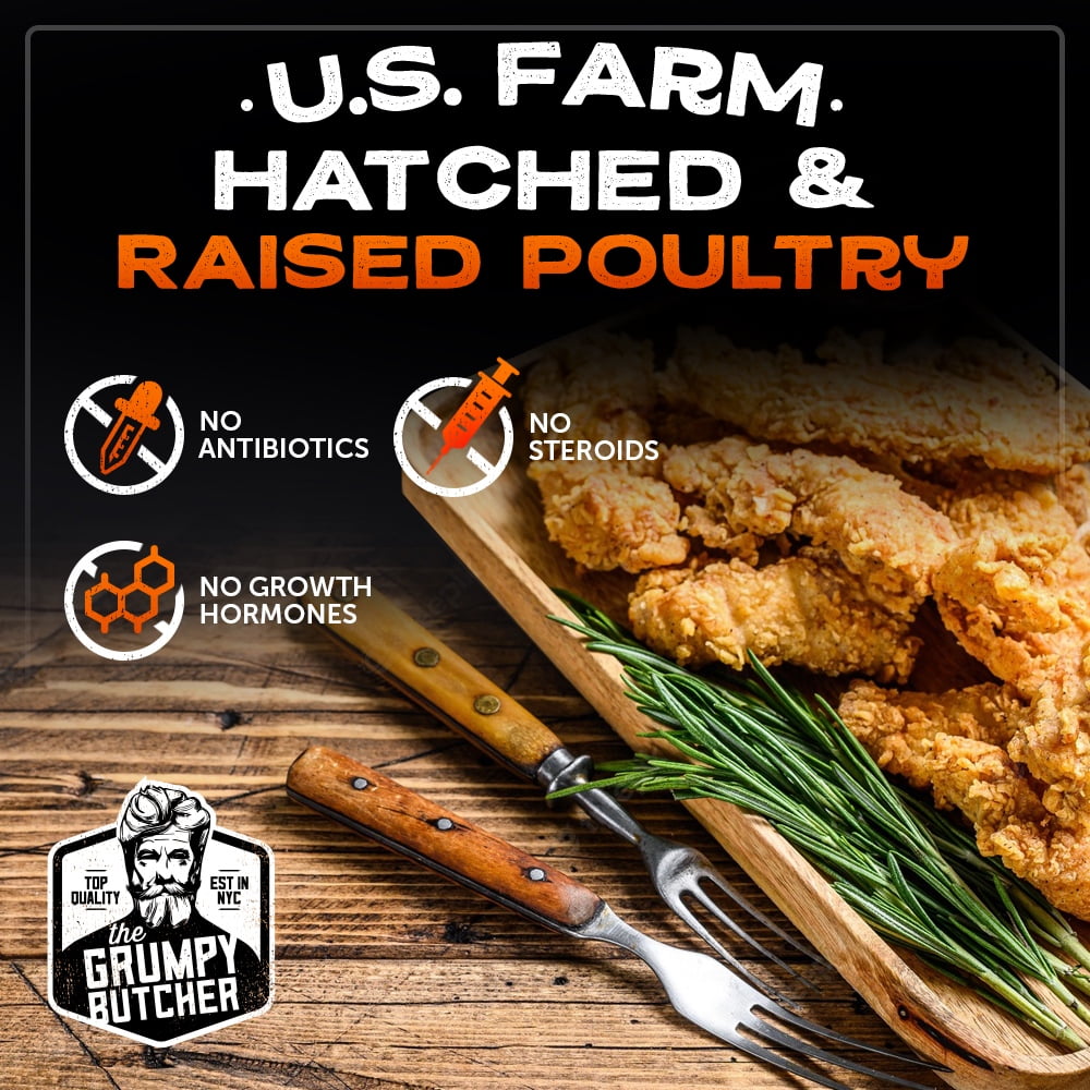 Grumpy Butcher Breaded Chicken Breast Tenders Fully Cooked, 4 ct, 3 lb each (Frozen)