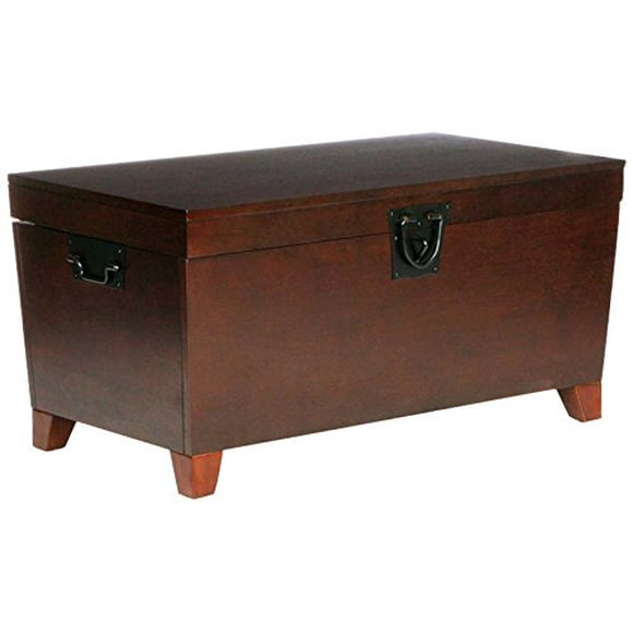 SEI Furniture Pyramid Storage Trunk, Coffee Table, Espresso