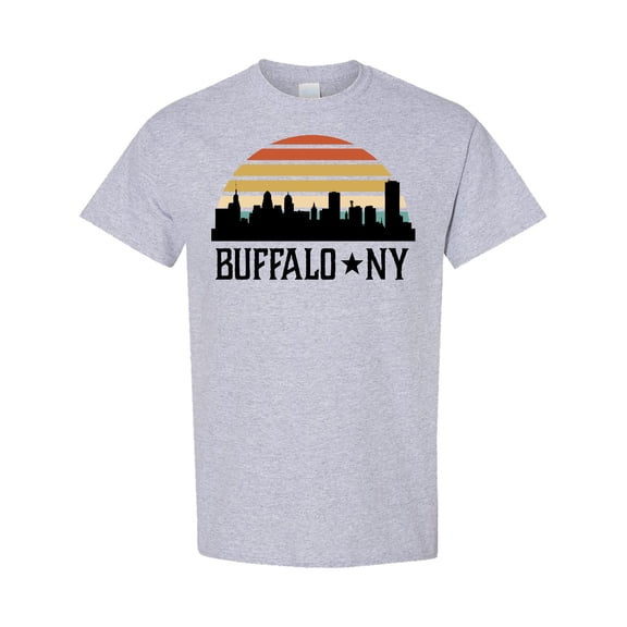 Inktastic Buffalo New York Skyline Retro T-Shirt