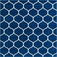thumbnail image 3 of Unique Loom Trellis Frieze Collection Area Rug - Rounded (6' Square Navy Blue/Ivory), 3 of 7