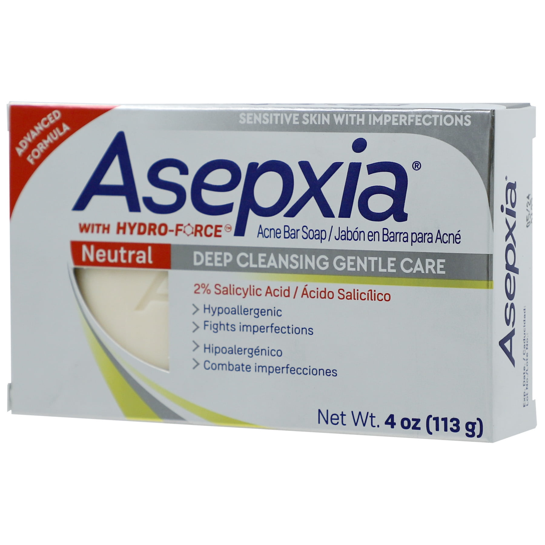 (2 pack) Asepxia Cleansing Bar Soap Neutral, Gentle, Soft, Eliminates Dust and Impurities, Helps Fight Acne, Cleansing Bar Soap, 4 Oz