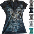 thumbnail image 2 of Tiweut Grunge T Shirts for Women 2000s Vintage Graphic Tees Y2k Short Sleeve Goth Tops Emo Clothes Streetwear, 2 of 6