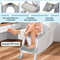 thumbnail image 5 of BRINJOY Potty Training Seat with Step Stool Ladder, Foldable Toddler Potty Seat for Toilet with Splash Guard, Cushioned Seat, and Anti-Slip Pad for Girls & Boys (Gray), 5 of 8